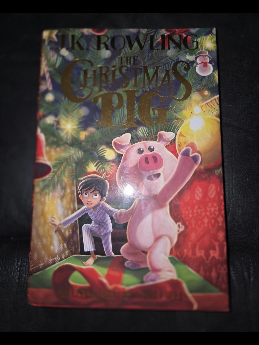 EUC 'The Christmas Pig' Plush Character Book - Pink Illustrated Kids Edition